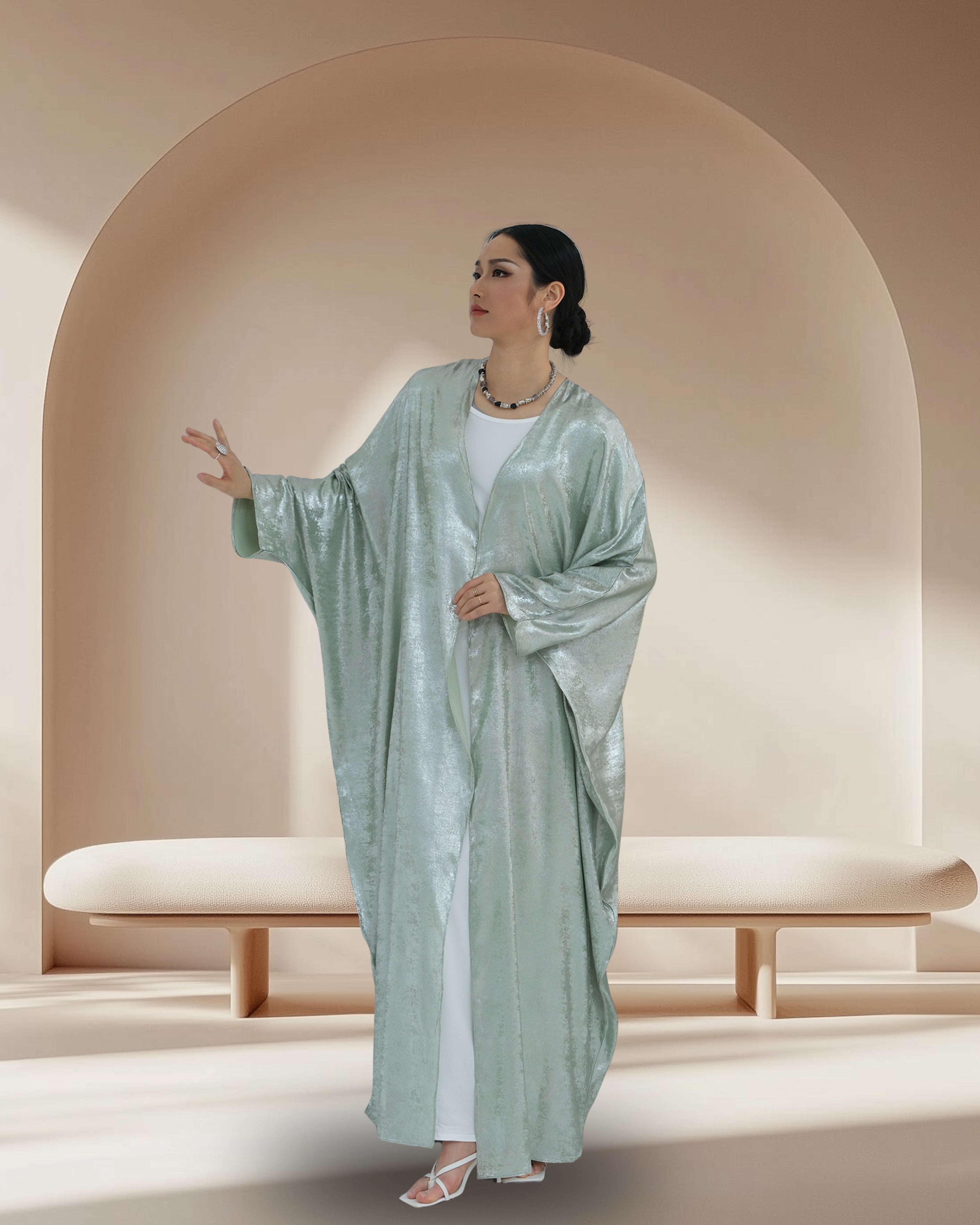 Safa Sage Wrap Cardigan