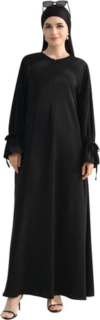 Zia Luxe Lightweight Modest Abaya - Black - Ameera Modest Hub