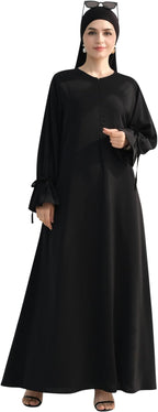 Zia Luxe Lightweight Modest Abaya - Black - Ameera Modest Hub