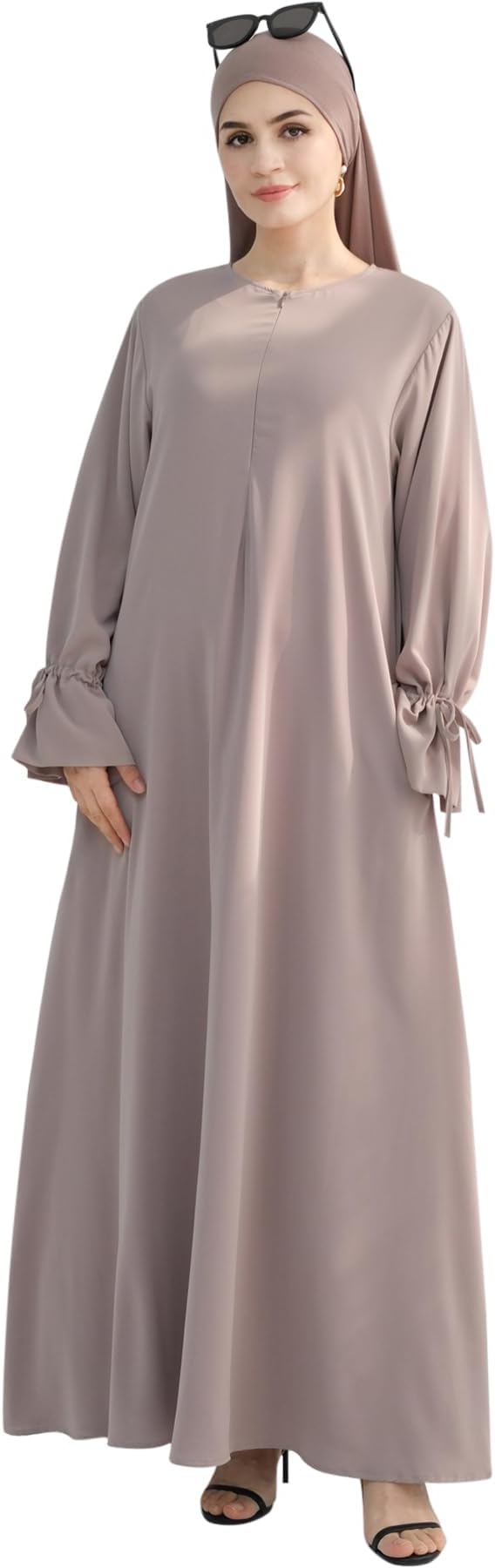 Zia Luxe Lightweight Modest Abaya - Rose Taupe