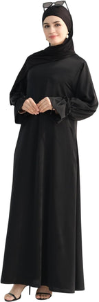 Zia Luxe Lightweight Modest Abaya - Black - Ameera Modest Hub