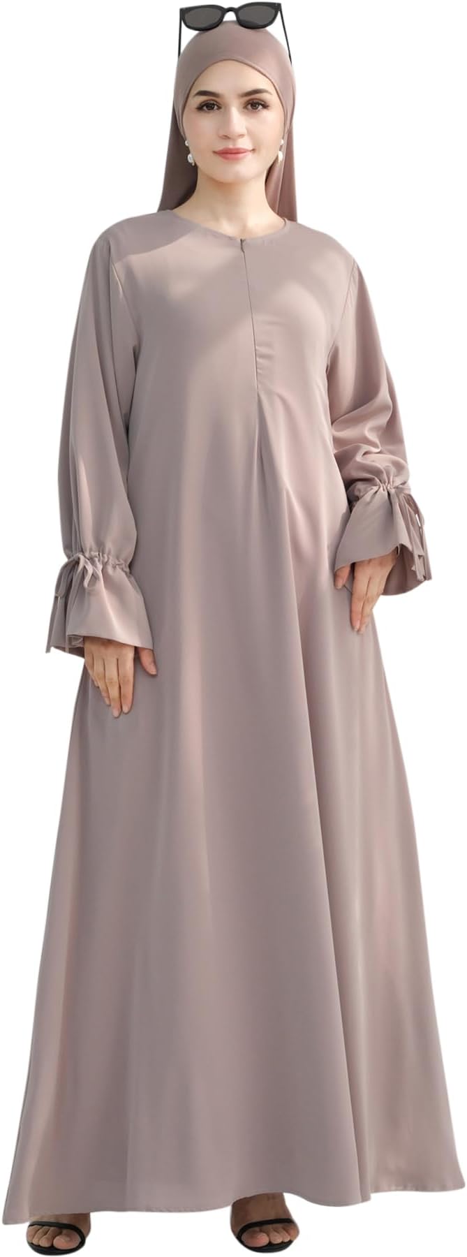 Zia Luxe Lightweight Modest Abaya - Rose Taupe