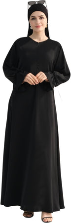 Zia Luxe Lightweight Modest Abaya - Black - Ameera Modest Hub