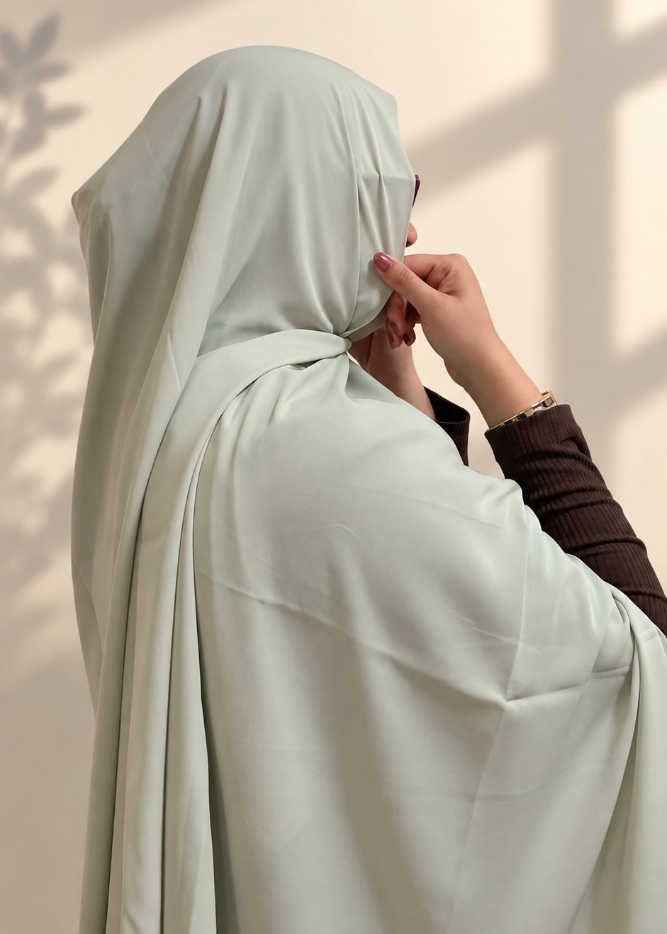 Premium Medina Silk Chiffon Hijab  – Pistachio