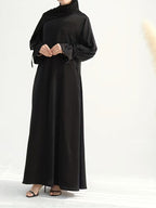 Zia Luxe Lightweight Modest Abaya - Black - Ameera Modest Hub