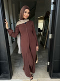 Lumi Two-Piece Modest Co-Ord Set - Mocha