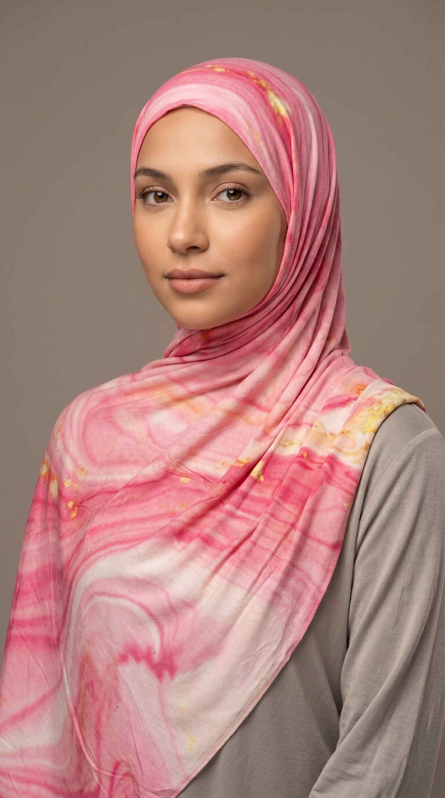 Blossom Marble Printed Jersey Hijab (Copy)
