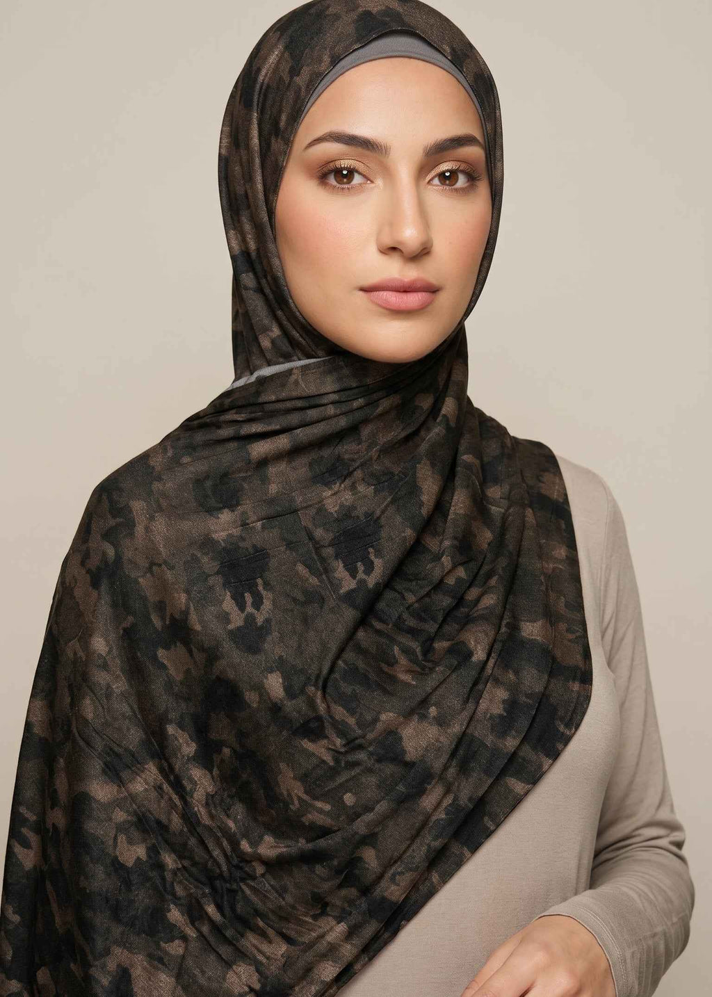 Smoked Amber Printed Jersey Hijab (Copy)