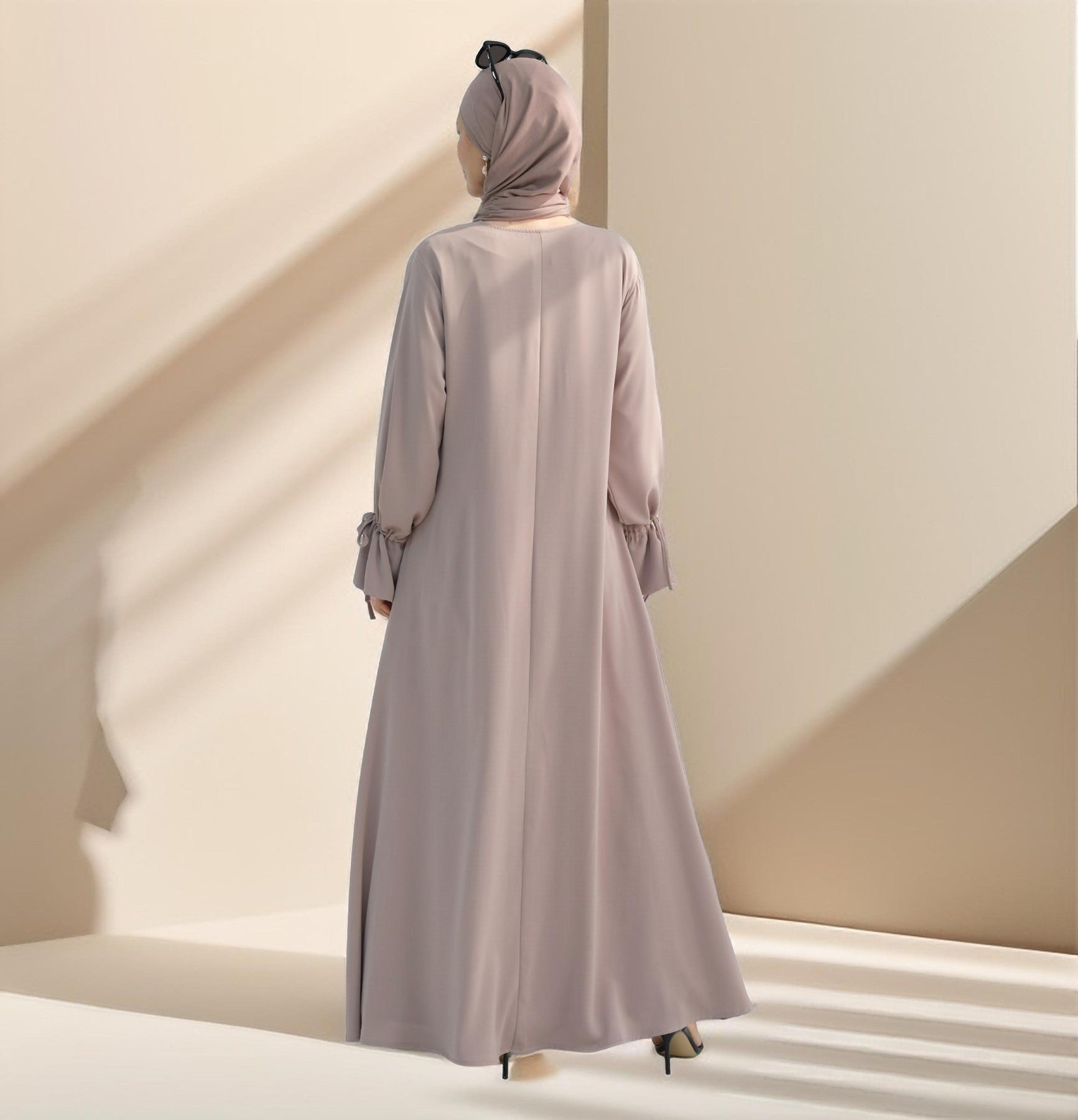 Zia Luxe Lightweight Modest Abaya - Rose Taupe