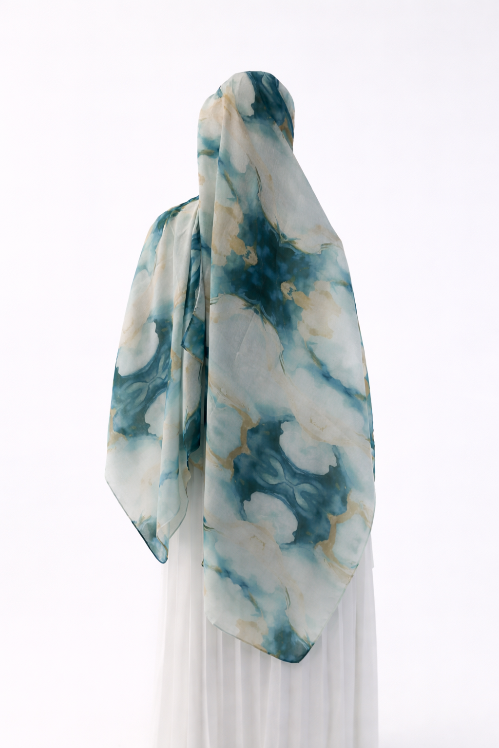 Blue Heaven Printed Modal Watermark Ombre Hijab