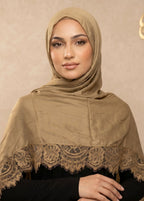 Honey Gold Lace Modal Hijab