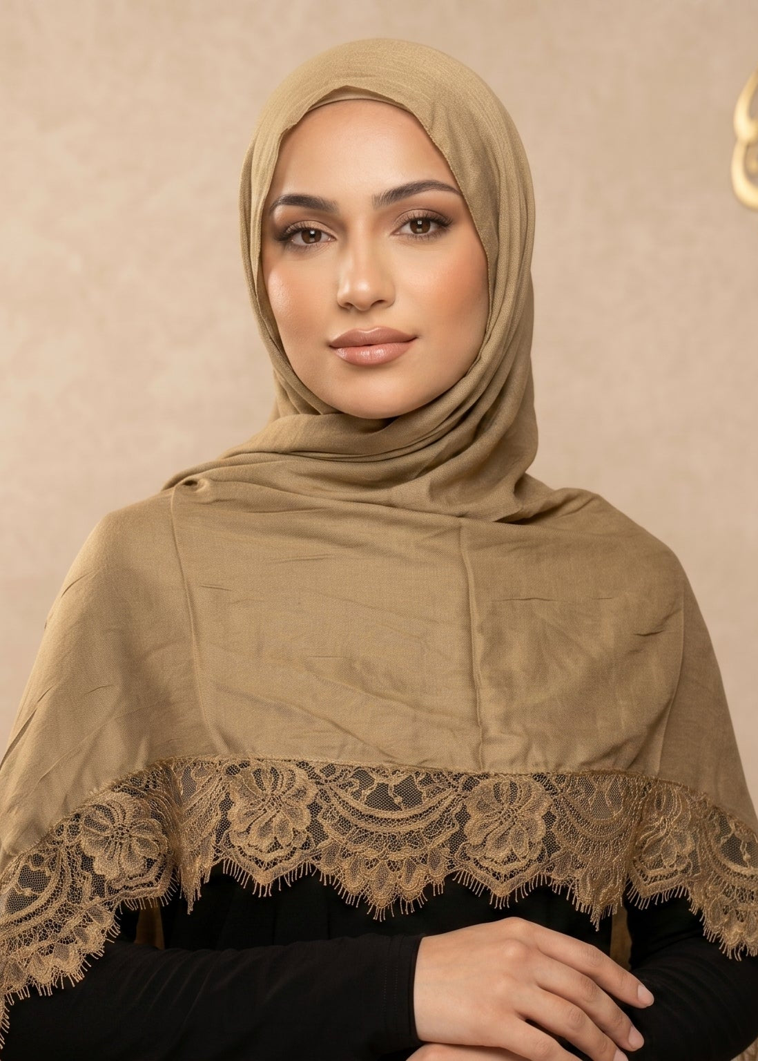Honey Gold Lace Modal Hijab