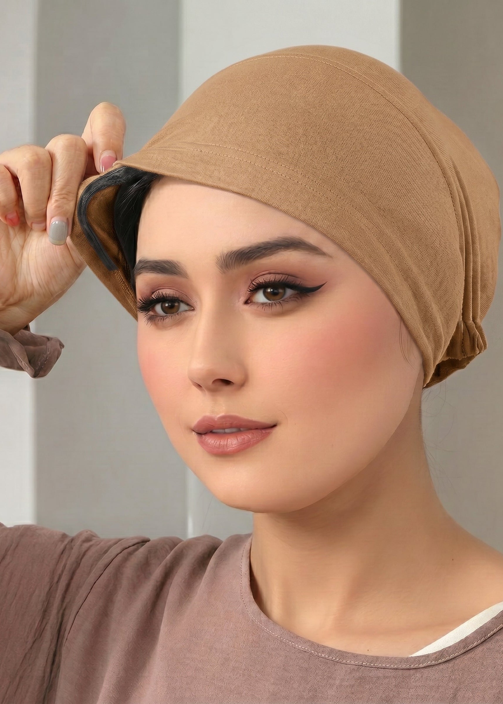 Non-slip Tie String Jersey Undercap  - Various Colors