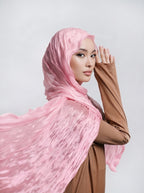 Candy Floss Curvy Ruffle Edge Organza