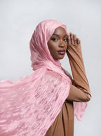 Candy Floss Curvy Ruffle Edge Organza