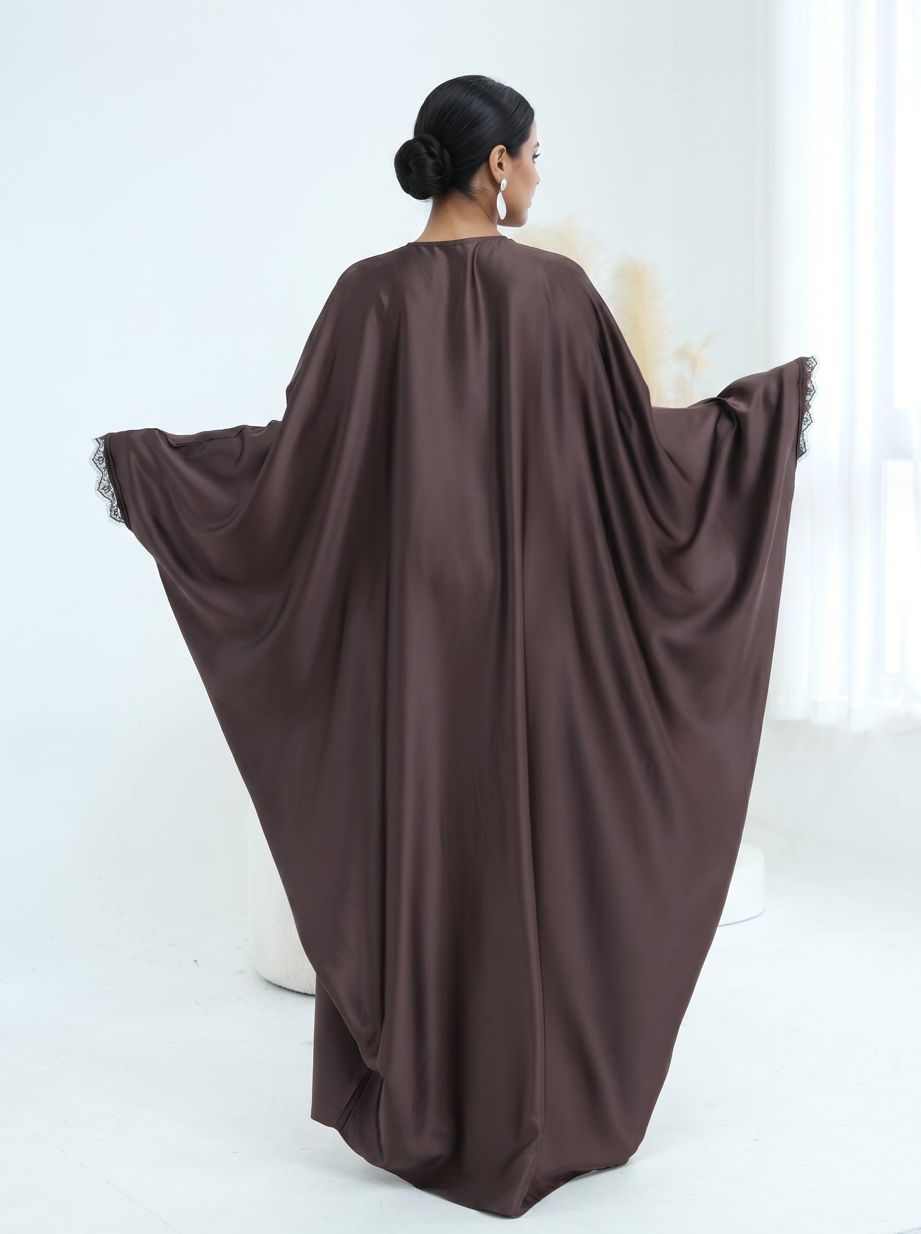 Yasmin Batwing Abaya - Coffee