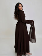 Huda Dress - Dark Brown