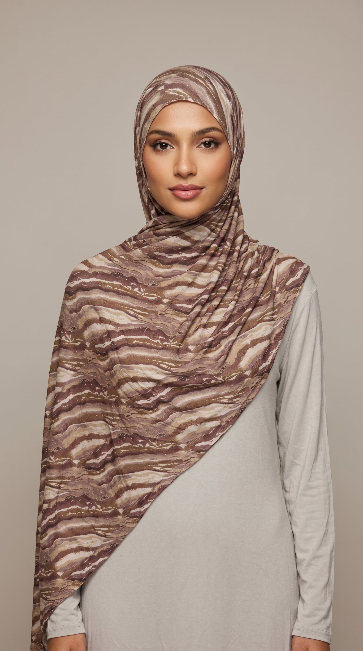 Petal Swirl Printed Jersey Hijab