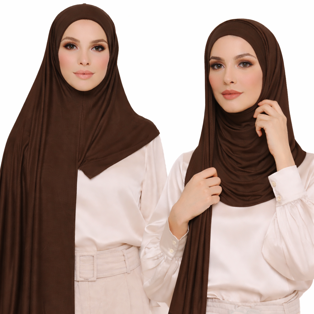 Premium Cotton Jersey Instant Hijab - Dark Shades