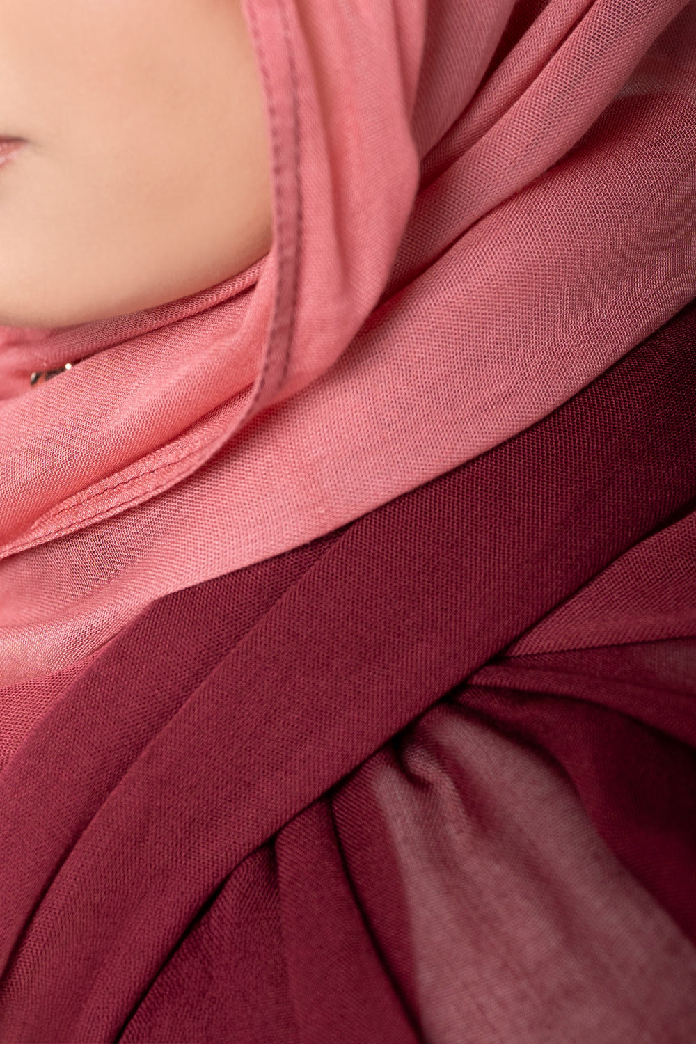 Blush Ruby Premium Ombre Modal Hijab