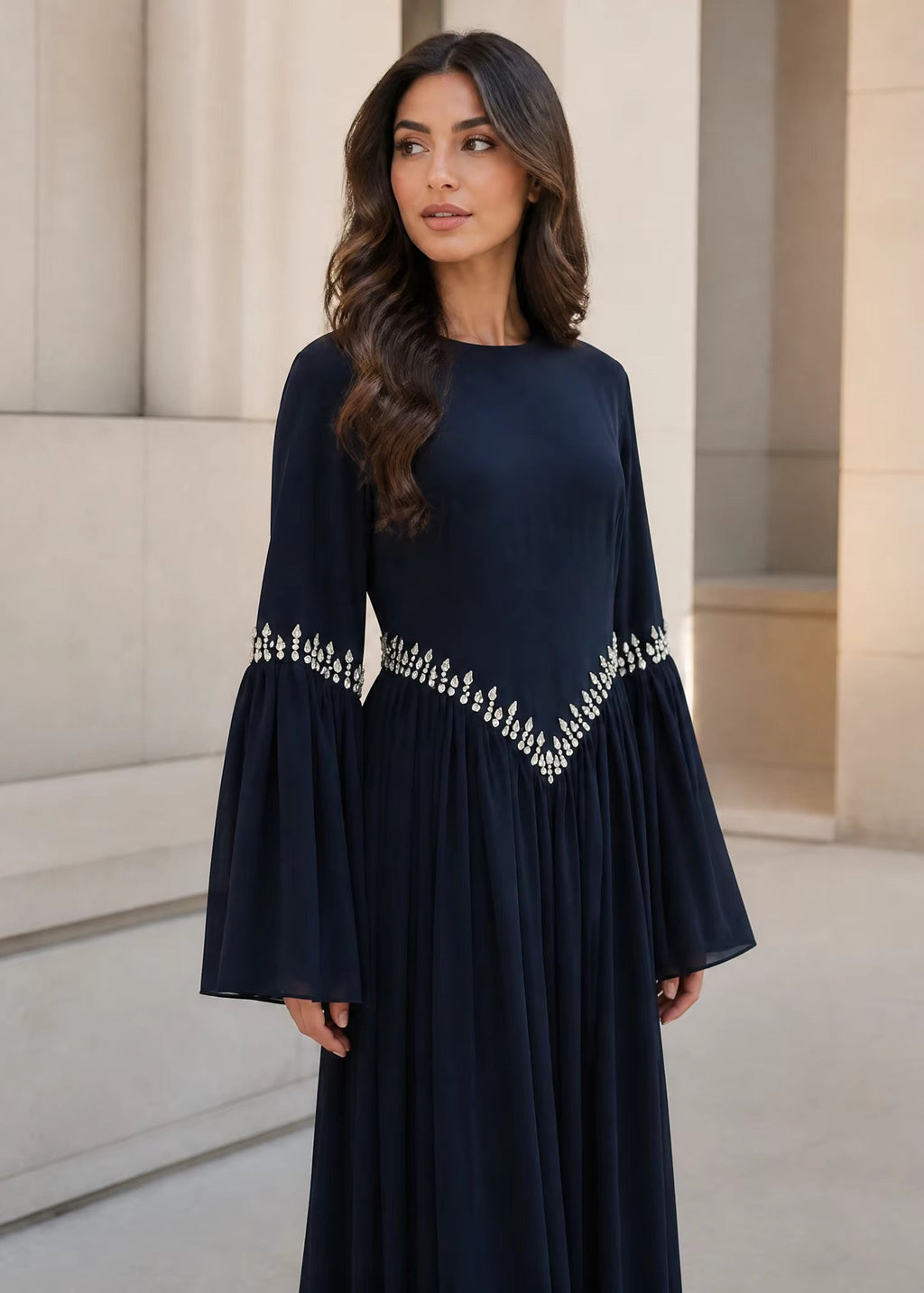 The Rabiah Evening Dress - Navy