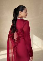 Midnight Rose Evening Gown - Crimson Red