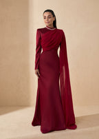 Midnight Rose Evening Gown - Crimson Red