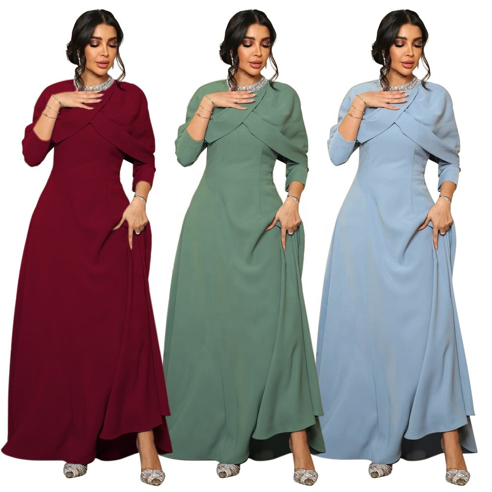 Auria Elegant Modest Gown Dress – Red