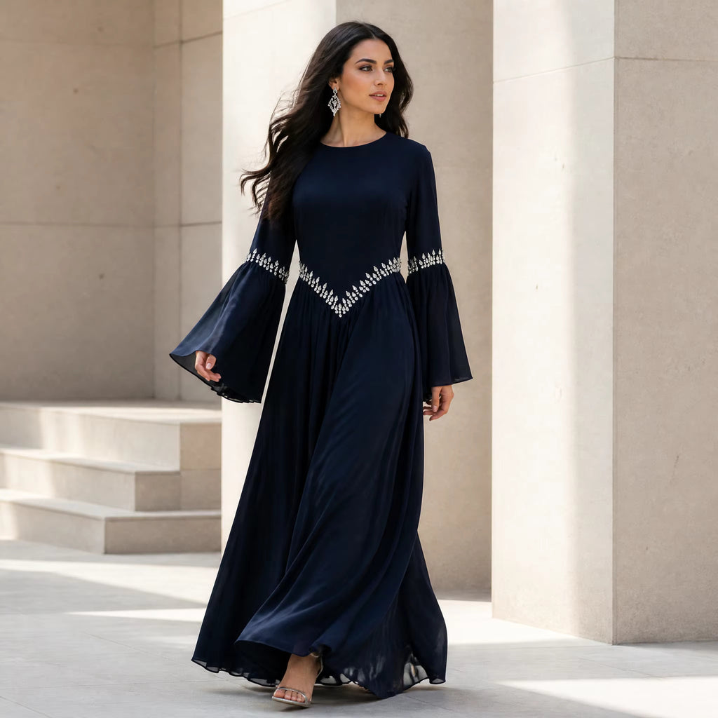 The Rabiah Evening Dress - Navy