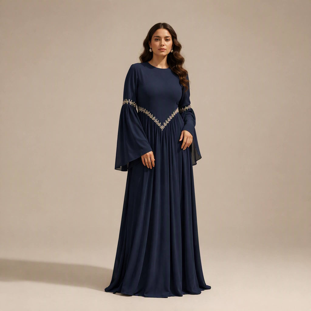 The Rabiah Evening Dress - Navy
