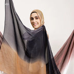 Gold & Black Gradient Ombré Shimmer Shawl