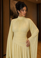 Baneen Flare Sleeve Maxi Dress - Butter Yellow