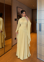 Baneen Flare Sleeve Maxi Dress - Butter Yellow