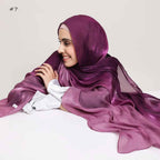 Plum to Mauve  Gradient Ombre Shimmer Shawl