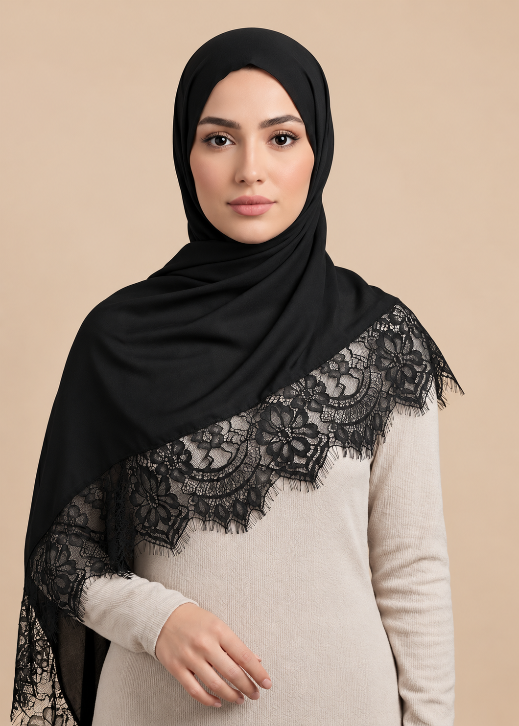 Nightfall Lace Modal HIjab