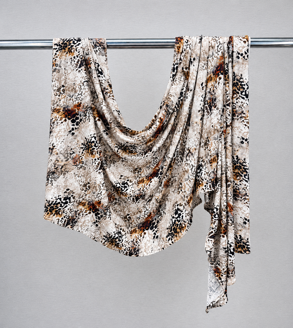 Blurred Instinct Printed Jersey Hijab