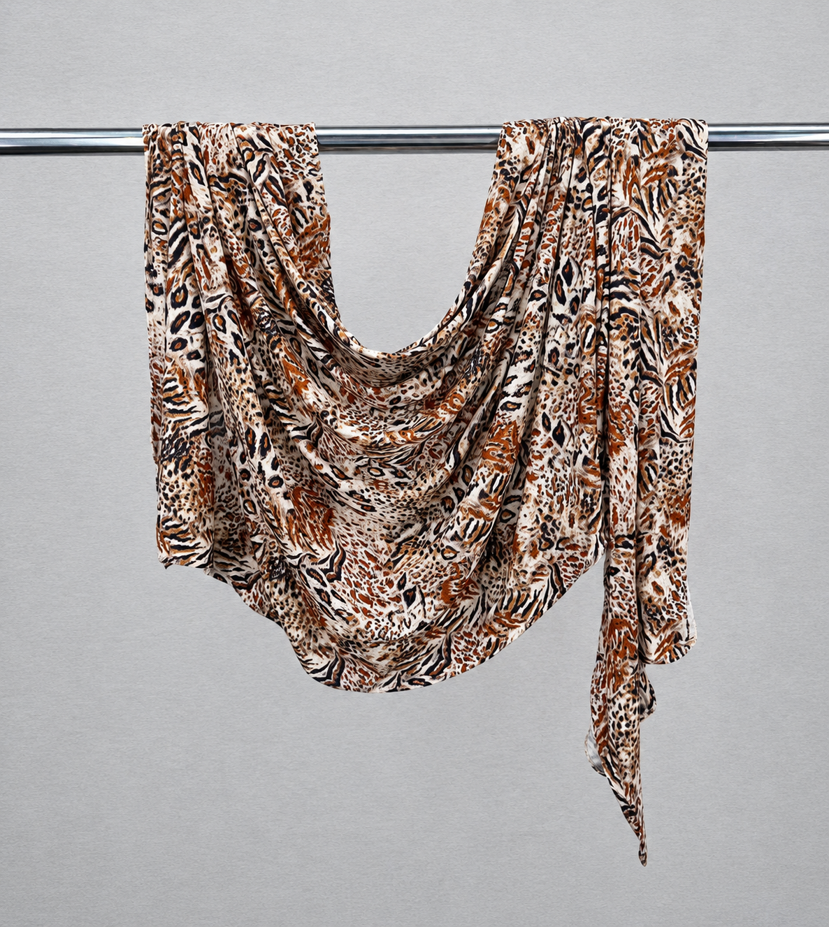Leopard Impression Printed Jersey Hijab
