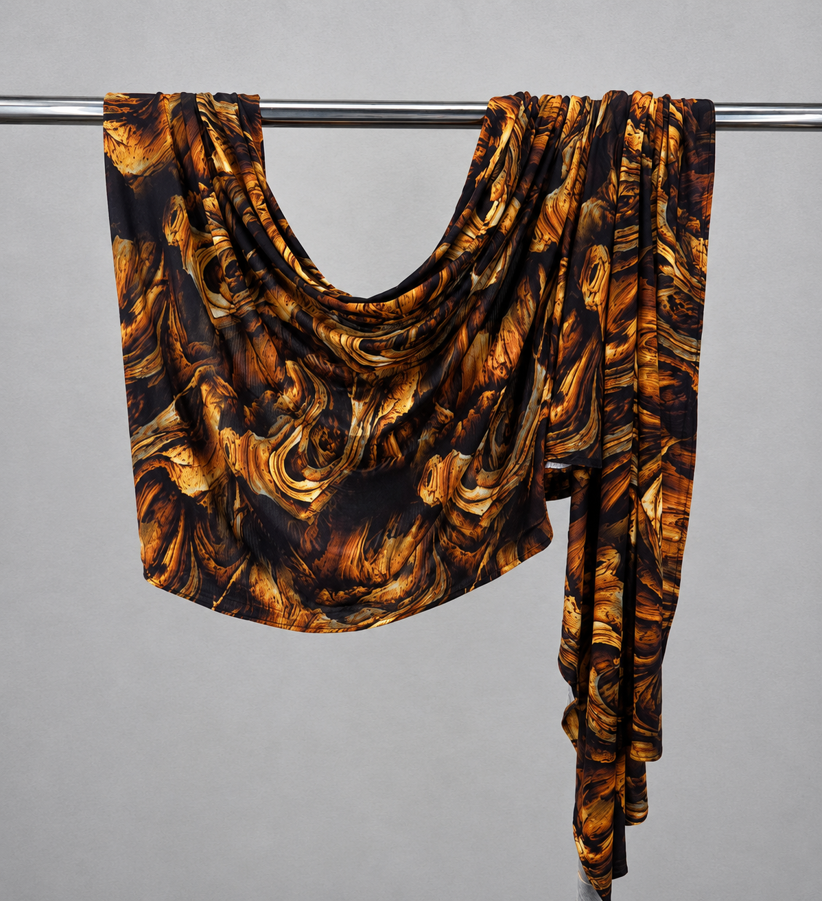 Liquid Gold Printed Jersey Hijab