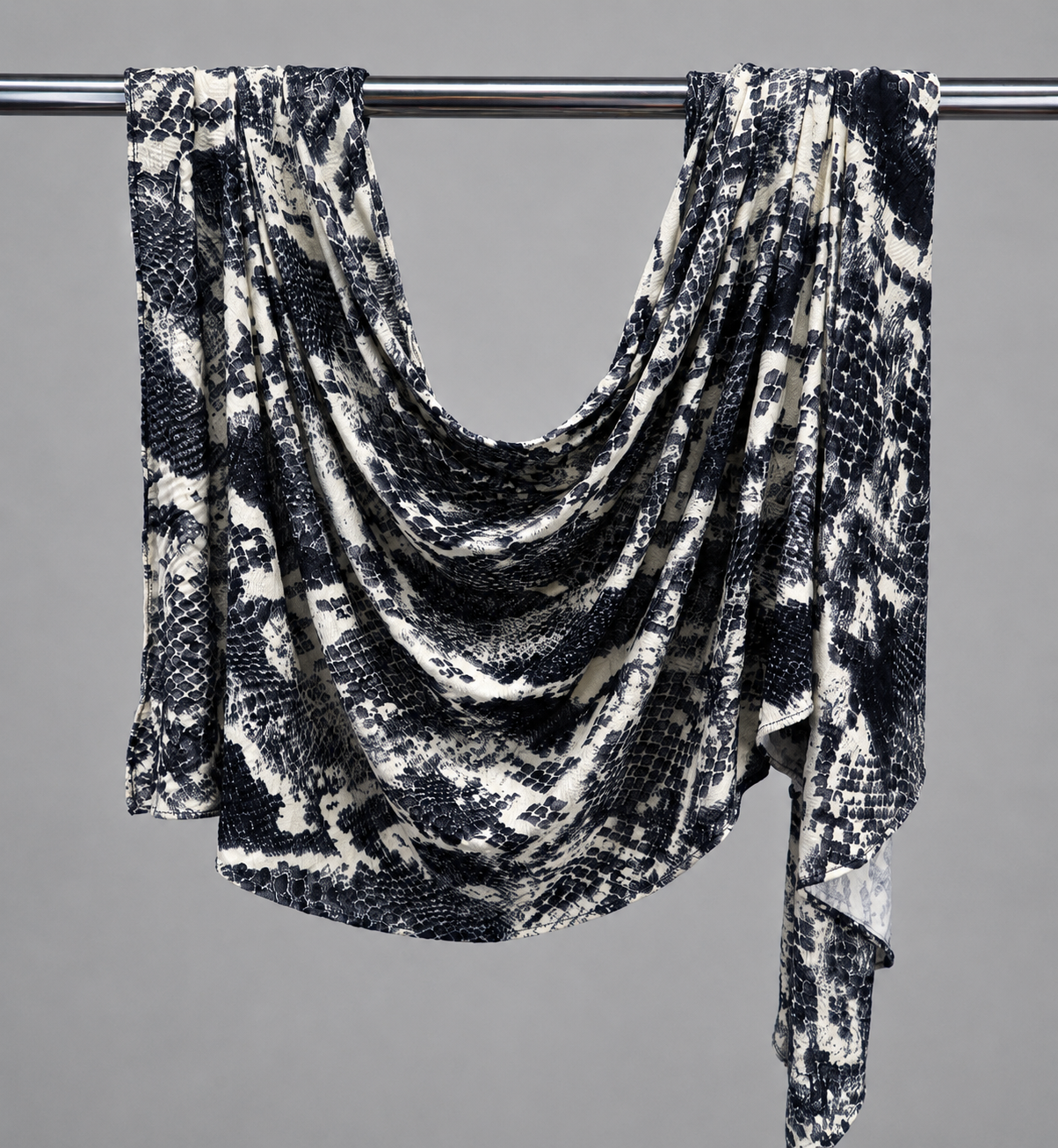 Monochrome Python Printed Jersey Hijab