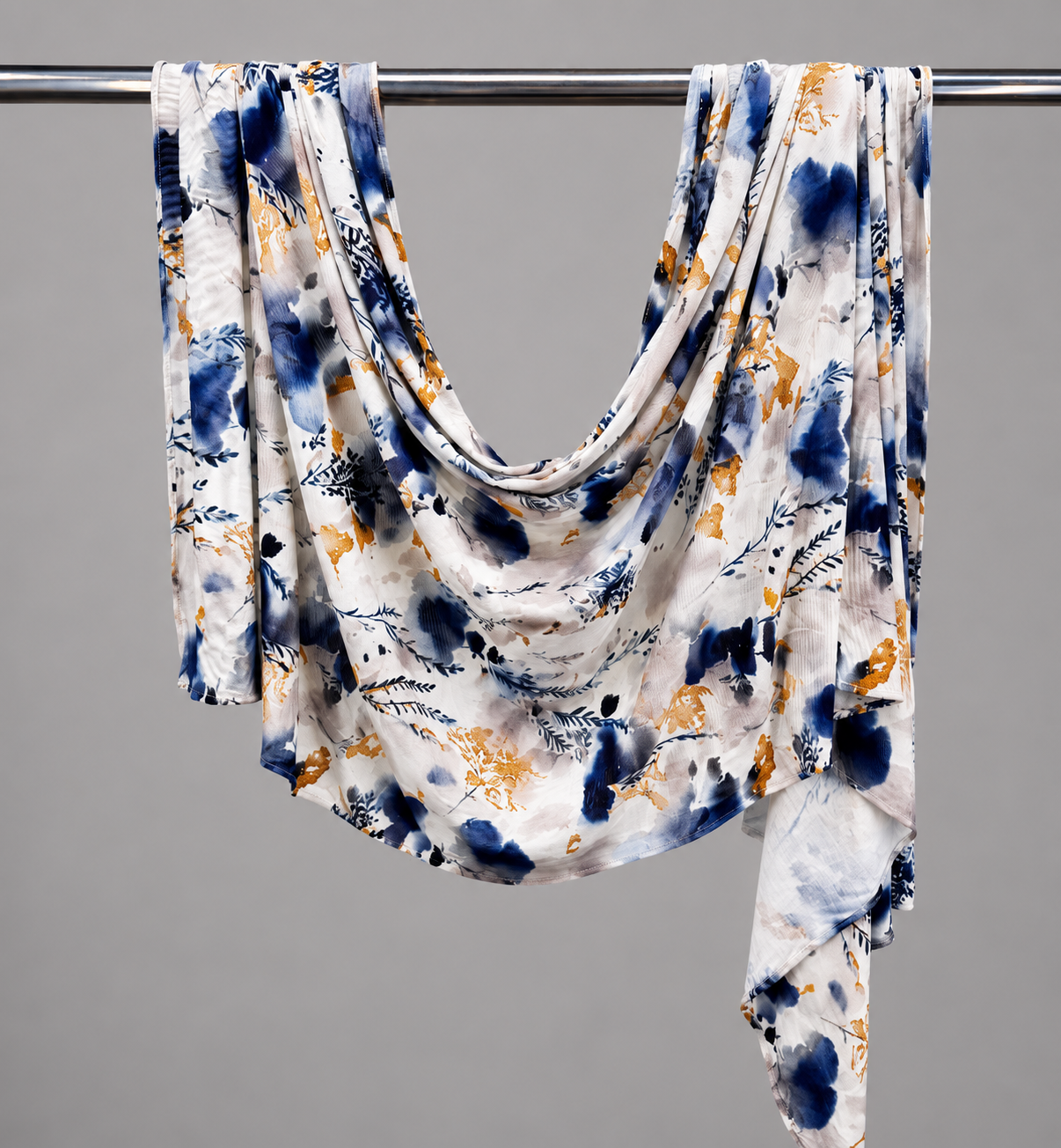 Gallery Blue Printed Jersey Hijab