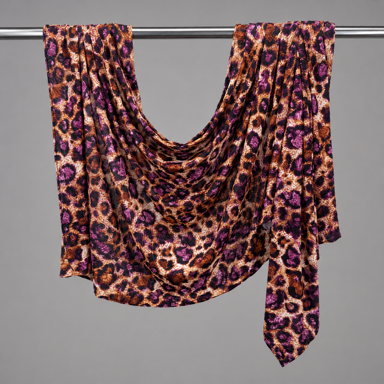 Violet Safari Printed Jersey Hijab