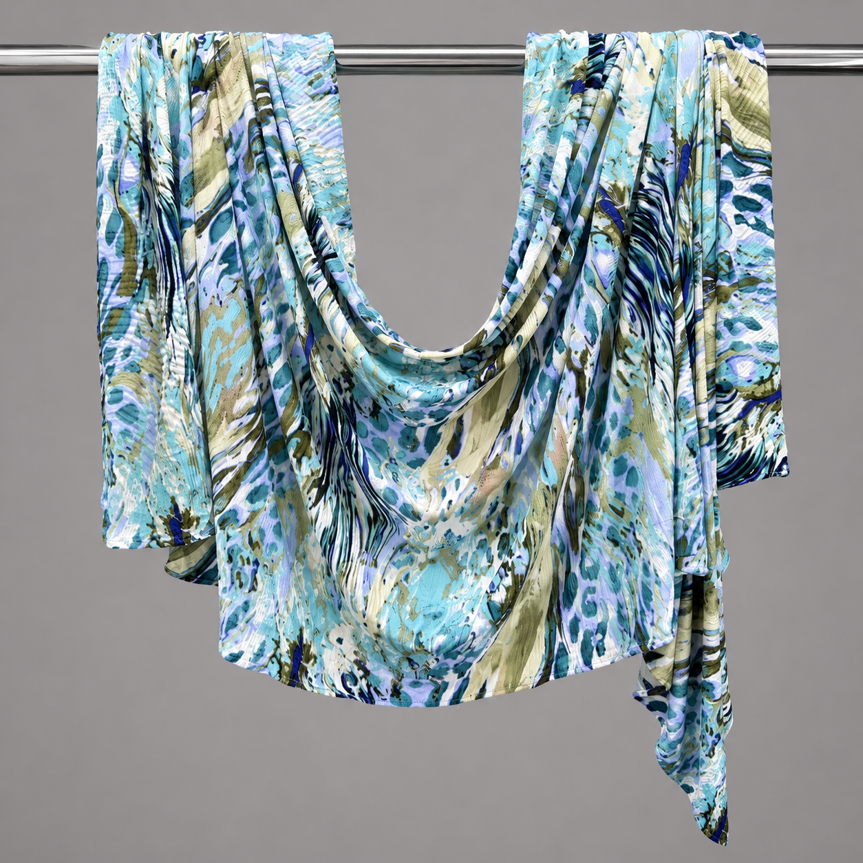 Coastal Impression Printed Jersey Hijab