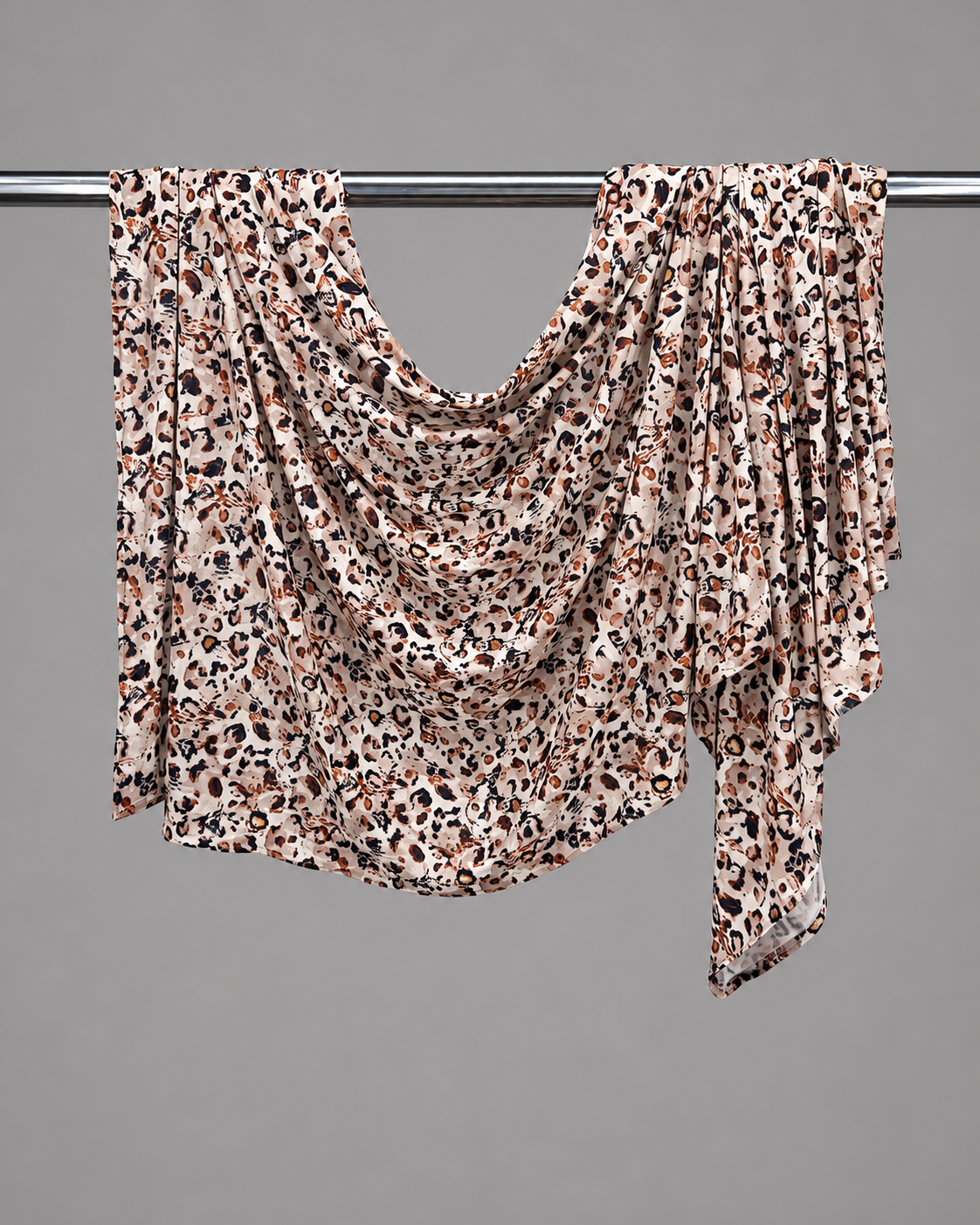 Blotted Cheetah Printed Jersey Hijab