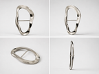 Irregular Shape metal ring Hijab Holder