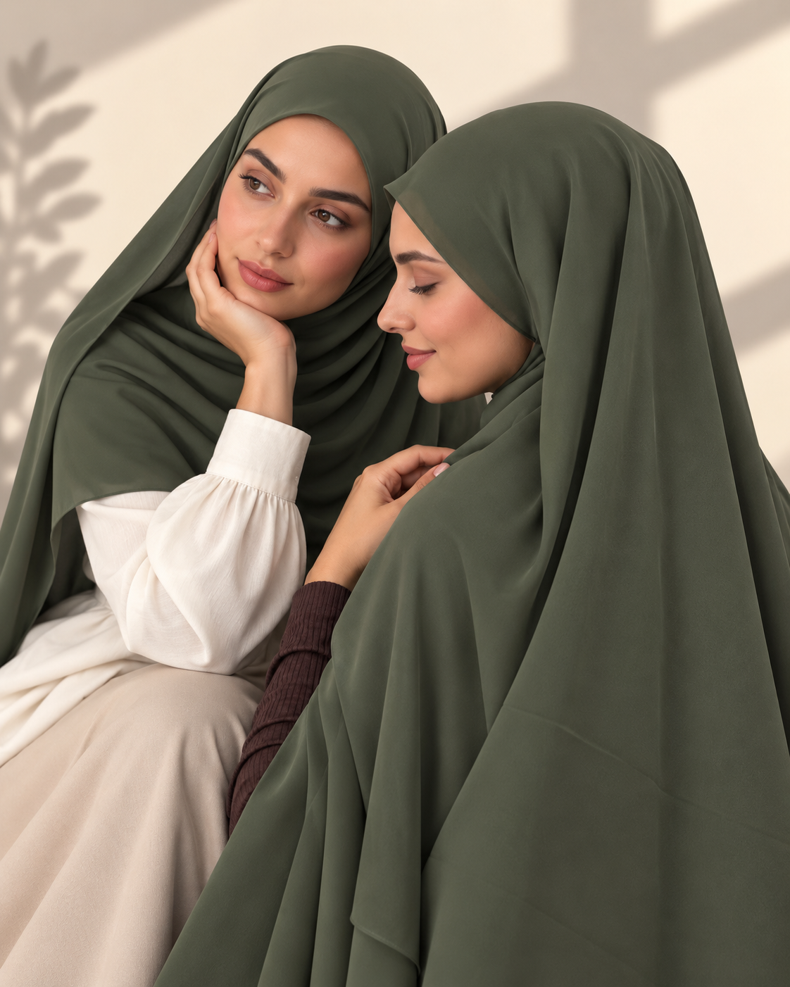Premium Medina Silk Chiffon Hijab  – Forest
