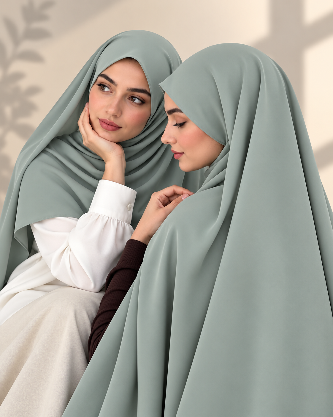 Premium Medina Silk Chiffon Hijab - Mint