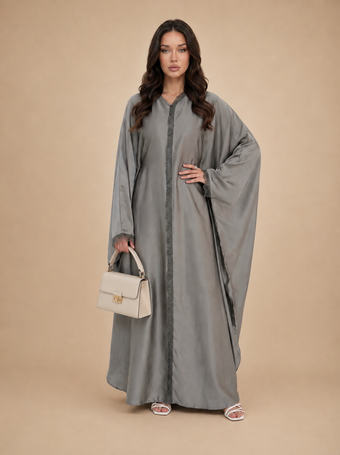 Yasmin Batwing Abaya - Grey