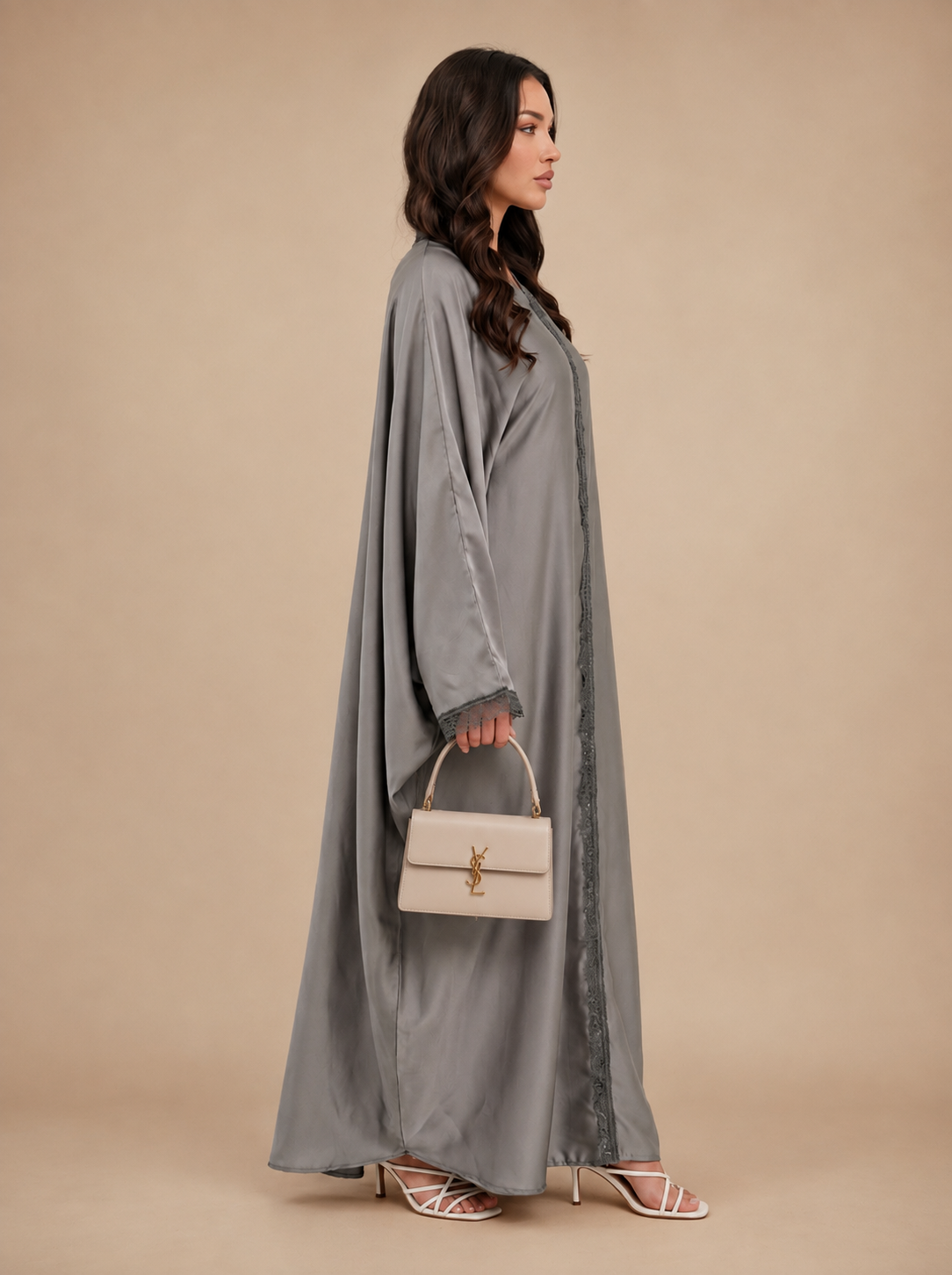 Yasmin Batwing Abaya - Grey
