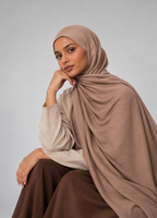 Premium Modal Hijab Set with Matching Undercap – Ash Brown