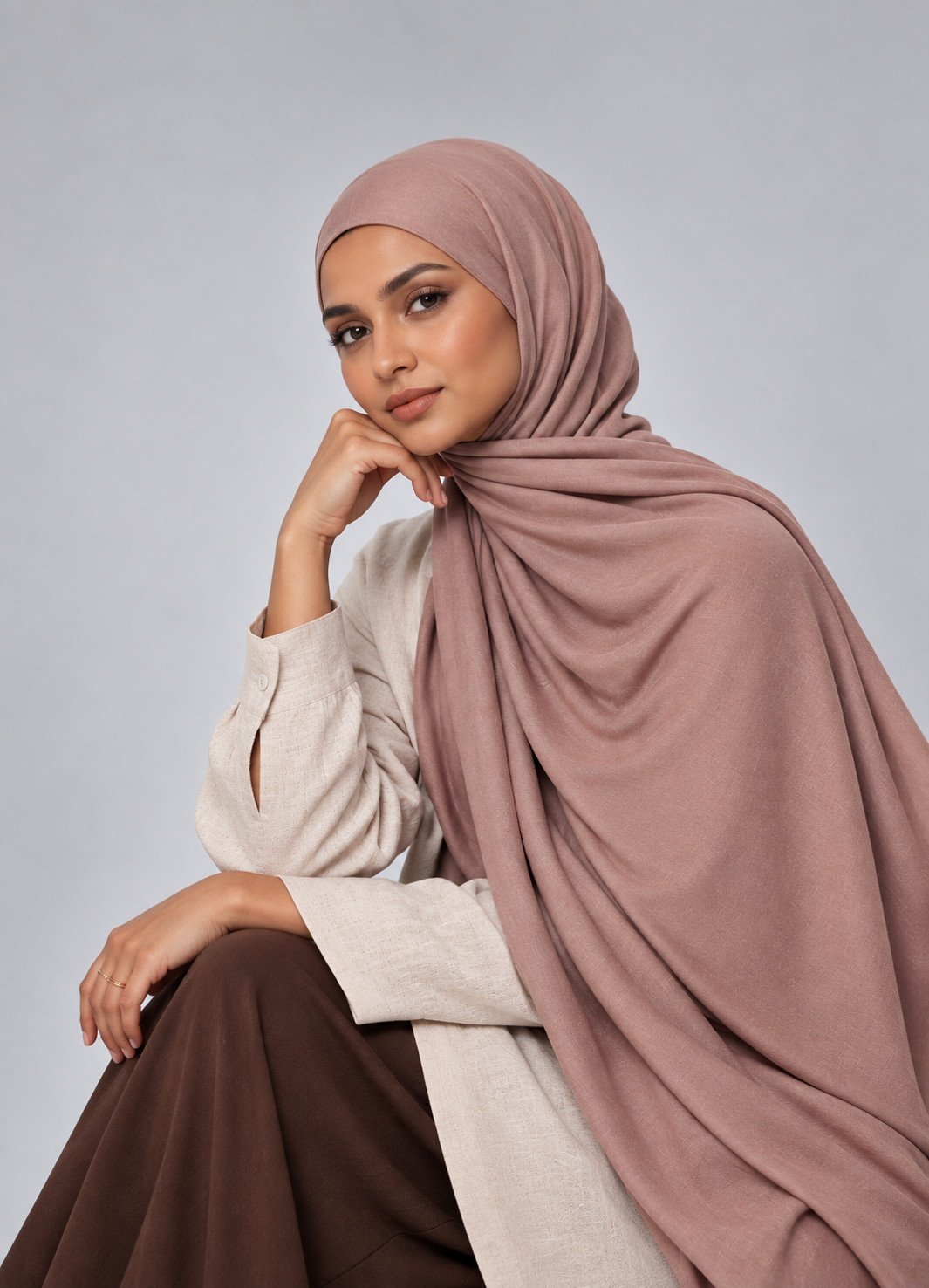 Vintage Rose Premium Modal Hijab Set